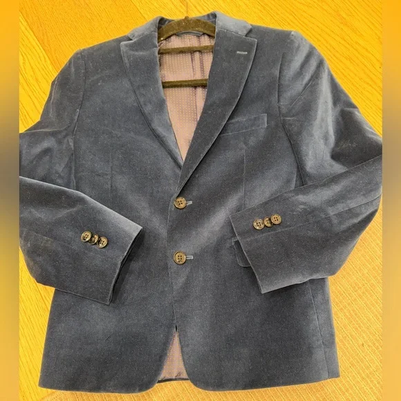 Boys Michael Kors Blue Velvet Blazer